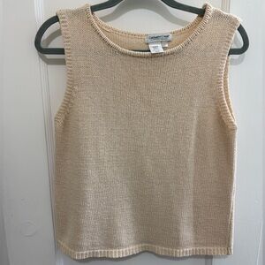 Coldwater Creek 100% Cotton Sleeveless Sweater Tank